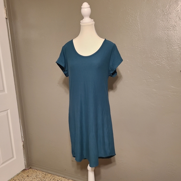 Planet Gold Atlantic Deep Green T-shirt Dress XXL Juniors NWT - Picture 1 of 11
